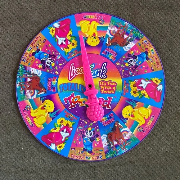 VTG Lisa Frank Totally Tangled party game complete box set - SPINNER WARPED